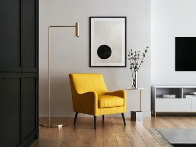 Bright Scandinavian living room with warm wood accents and natural linen sofa, staged for sale in Frogner Oslo — MT Home